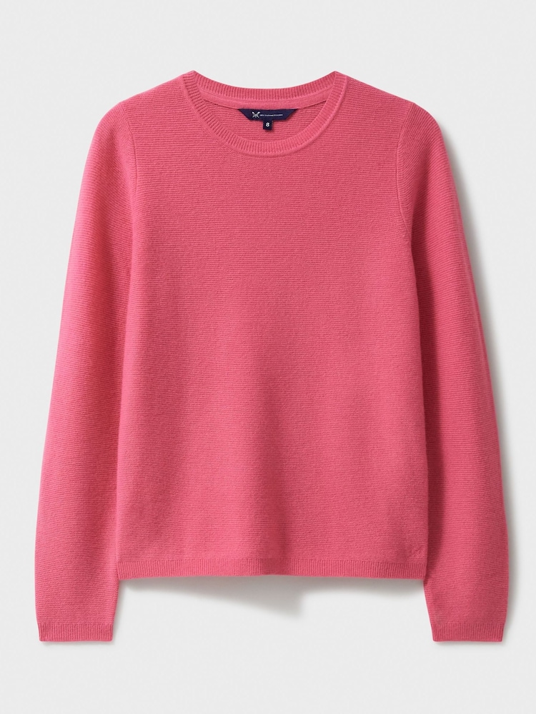 Crew Clothing Company Pink Lightweight Merino Wool Blend Jumper - Image 5 of 5