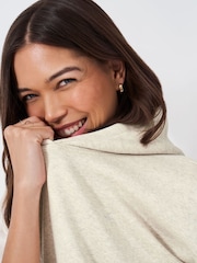 Crew Clothing Natural Sherpa Lined Cotton Hoodie - Image 4 of 5