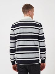 Crew Clothing White Stripe Rugby White 100% Cotton Shirt - Image 2 of 5