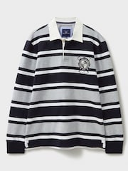 Crew Clothing White Stripe Rugby White 100% Cotton Shirt - Image 5 of 5