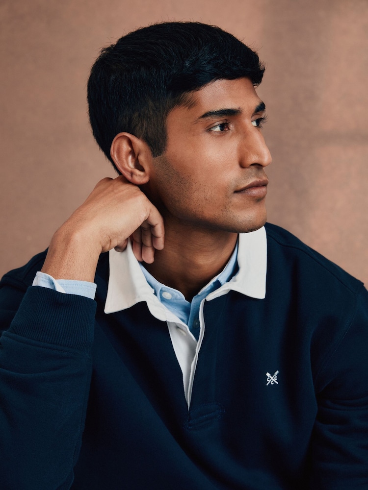 Crew Clothing Blue Rugby Sweatshirt - Image 1 of 6