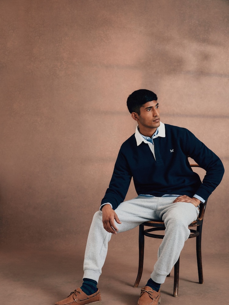 Crew Clothing Blue Rugby Sweatshirt - Image 2 of 6