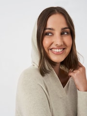 Crew Clothing Natural Merino Wool Blend Knitted Hoodie - Image 5 of 6