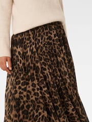 Forever New Brown Aurora Pleated Skirt - Image 4 of 6