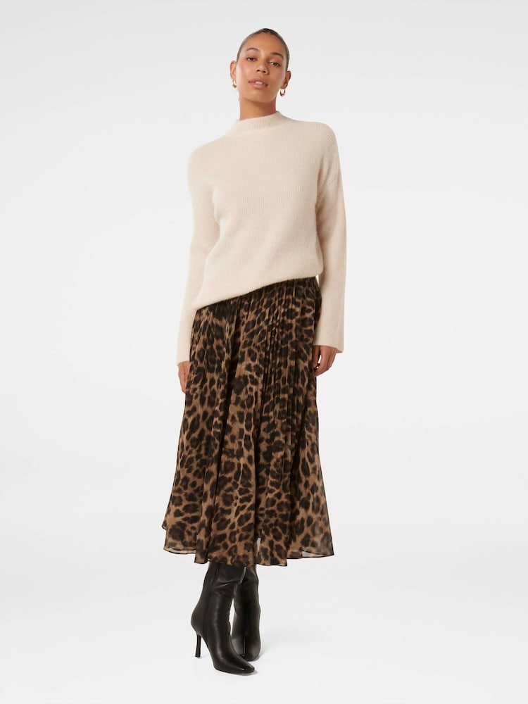 Forever New Brown Aurora Pleated Skirt - Image 6 of 6