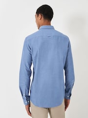 Crew Clothing Company Blue Slim Fit Cotton Oxford 100% Cotton Shirt - Image 2 of 5