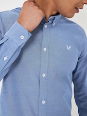 Crew Clothing Company Blue Slim Fit Cotton Oxford 100% Cotton Shirt - Image 4 of 5