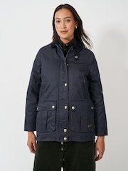 Crew Clothing Blue Wax Jacket - Image 3 of 7