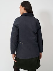 Crew Clothing Blue Wax Jacket - Image 4 of 7