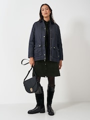 Crew Clothing Blue Wax Jacket - Image 5 of 7