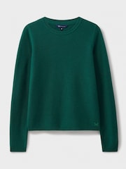 Crew Clothing Company Green Lightweight Merino Wool Blend Jumper - Image 5 of 5