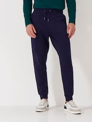 Crew Clothing Company Blue Interlock Joggers - Image 3 of 5
