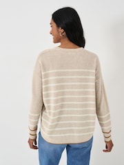 Crew Clothing Natural Wool Blend Striped Jumper - Image 2 of 5