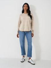 Crew Clothing Natural Wool Blend Striped Jumper - Image 3 of 5