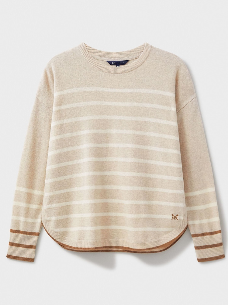 Crew Clothing Natural Wool Blend Striped Jumper - Image 5 of 5