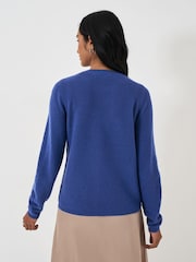 Crew Clothing Company Blue Lightweight Merino Wool Blend Jumper - Image 2 of 5