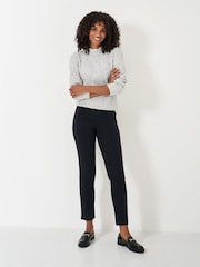 Crew Clothing Company Grey Lace Trim Pointelle Jumper - Image 3 of 5