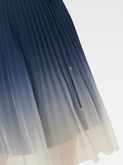 Forever New Blue Phillie Curve Pleated Midi Dress - Image 3 of 4
