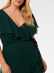 Forever New Green Arianna Curve Wrap Dress - Image 3 of 4