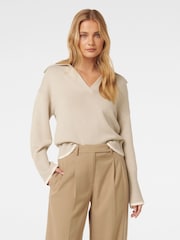 Forever New Natural Angelina Whipstitch Sweater - Image 1 of 5