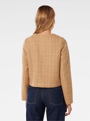 Forever New Brown Chrissy Crop Boucle Jacket - Image 2 of 5