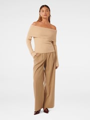 Forever New Cream Mariah Boucle Bardot Sweater - Image 5 of 5