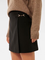 Forever New Black Edie Buckle Detail Wrap Skirt - Image 4 of 5