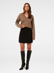 Forever New Black Edie Buckle Detail Wrap Skirt - Image 5 of 5