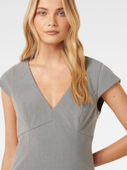 Forever New Grey Layla Cap Sleeves Mini Dress - Image 4 of 6