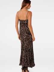 Forever New Brown Charlize Cowl Neck Slip Dress - Image 3 of 5