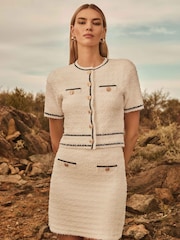 Forever New White Margot Knitted Skirt - Image 1 of 6