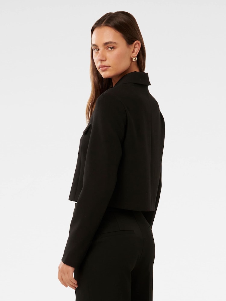 Forever New Black Alex Top Collar Jacket - Image 2 of 5