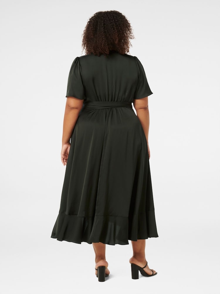 Forever New Sienna Curve Wickelkleid aus Satin mit Rüschen - Bild 2 von 4