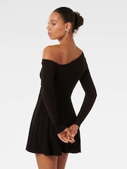 Forever New Black Mini Elise Jersey Twist Dress - Image 2 of 5