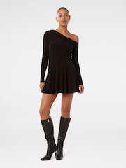 Forever New Black Mini Elise Jersey Twist Dress - Image 5 of 5