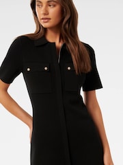 Forever New Black Mini Lucy Crepe Dress - Image 3 of 5
