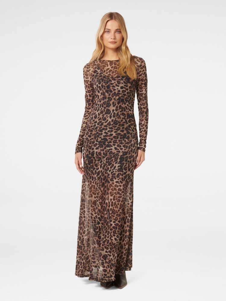 Forever New Libby Maxikleid mit Leoparden-Print und Netzeinsätzen - Bild 1 von 4 Forever New Libby Maxikleid mit Leoparden-Print und Netzeinsätzen - Bild 1 von 4