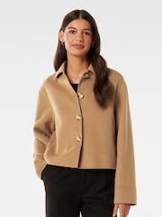 Forever New Brown Brooklyn Felled Jacket - Image 1 of 5