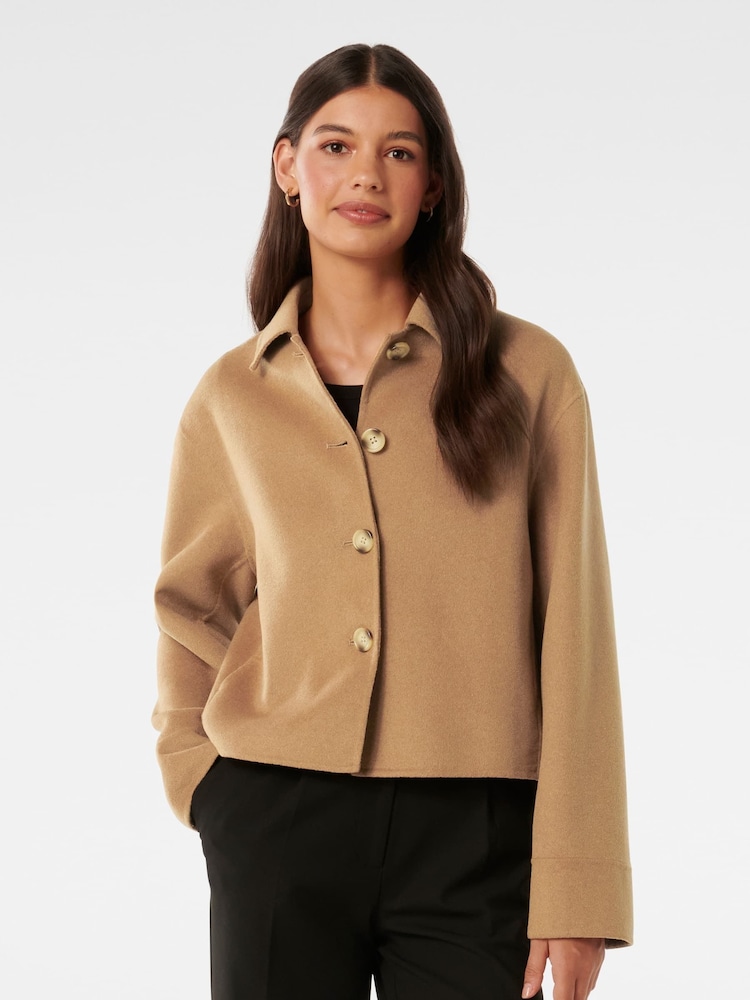 Forever New Brown Brooklyn Felled Jacket - Image 1 of 5