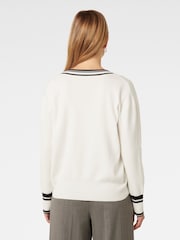 Forever New White Kali Tipped Trim Sweater - Image 5 of 6