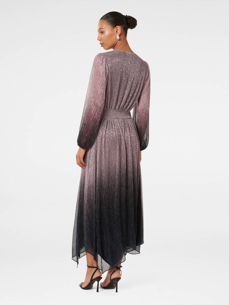 Forever New Pink Gisele Ombre Plisse Maxi Dress - Image 2 of 4