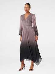 Forever New Pink Gisele Ombre Plisse Maxi Dress - Image 4 of 4