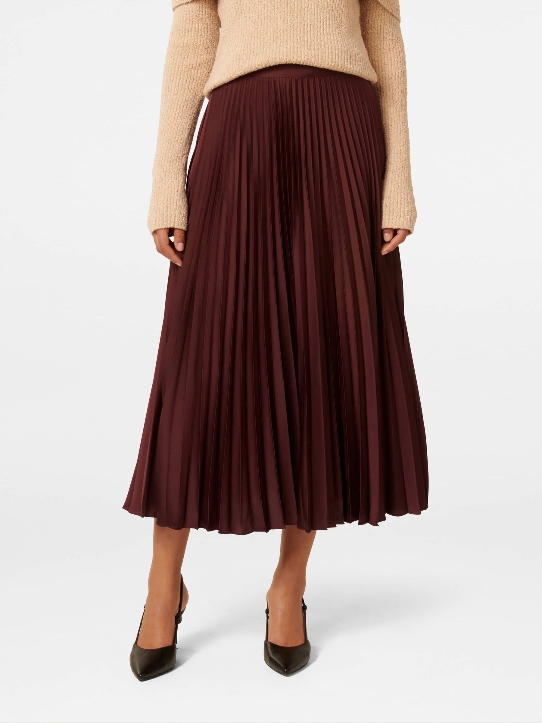 Buy Forever New Purple Estelle Satin Pleated Maxi Skirt from Next