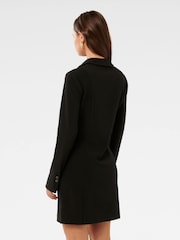 Forever New Black Mini Madison Twist Shirt Dress - Image 2 of 5