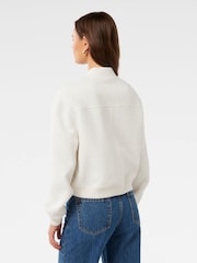 Forever New Cream Becks Boucle Bomber Jacket - Image 2 of 5