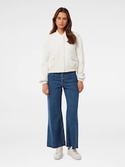 Forever New Cream Becks Boucle Bomber Jacket - Image 5 of 5