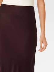 Forever New Red Prue Satin Bias Midaxi Skirt - Image 3 of 5