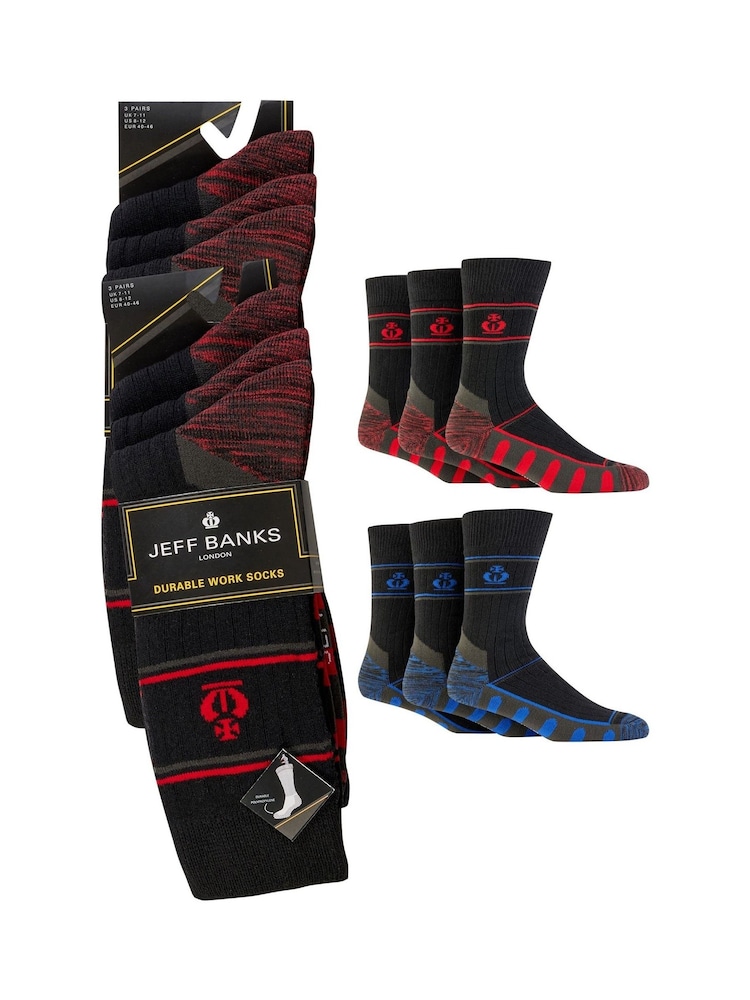 Jeff Banks Black Heavy Duty Work Socks - Image 7 of 7