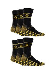 Jeff Banks Black Heavy Duty Work Socks 6 Pack - Image 2 of 5