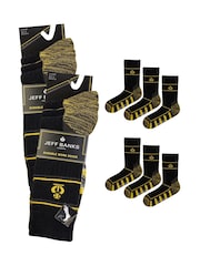 Jeff Banks Black Heavy Duty Work Socks 6 Pack - Image 4 of 5